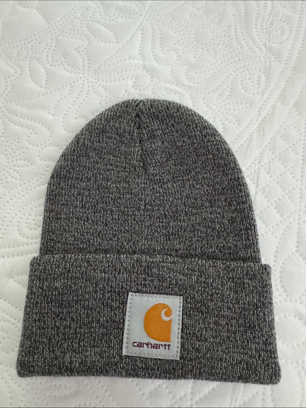 Carhartt Marled Watch Hat Gray Infant Toddler Ribbed Knit Beanie